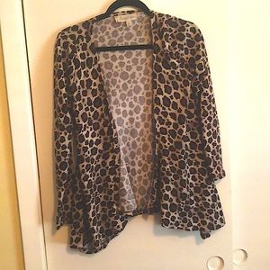 Leopard Draped Cardigan